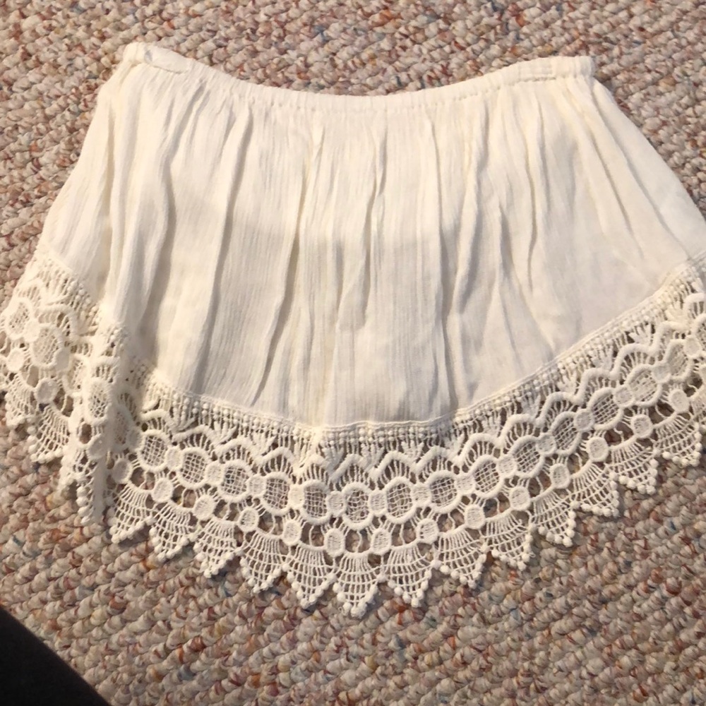 White flowy crop top